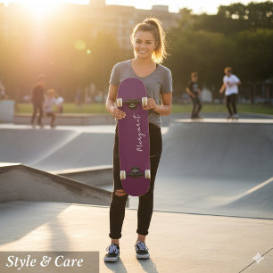 Custom Burgundy Skateboard –Make It Yours Today