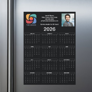 Custom Business 2026 Calendar Company Logo Magnet