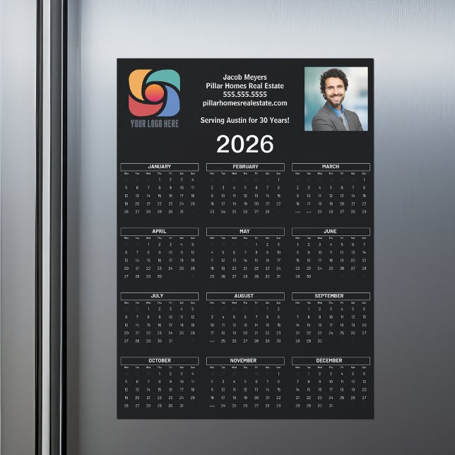 Custom Business 2026 Calendar Company Logo Magnet (Creator Uploaded)