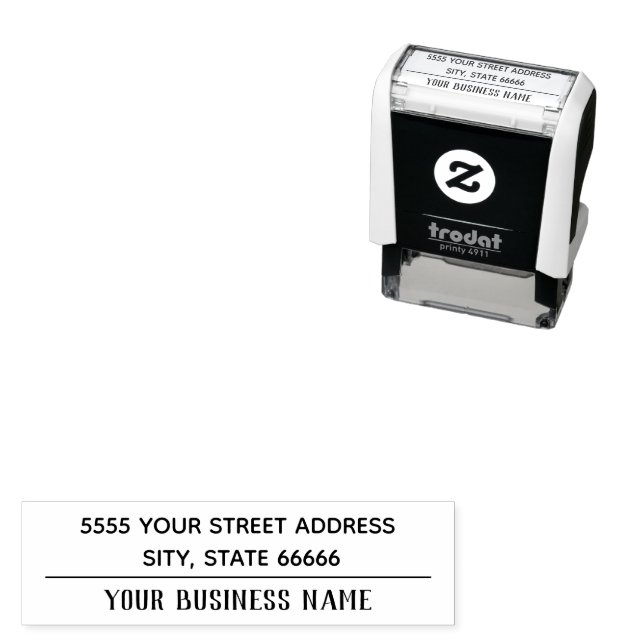 Custom Business Address Name Stamp - Personalised (In Situ)
