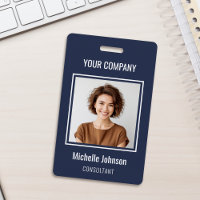 Custom Business Basic Simple Employee Name Photo