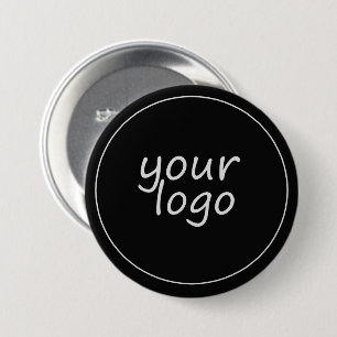 Custom Business   Black Colour 7.5 Cm Round Badge