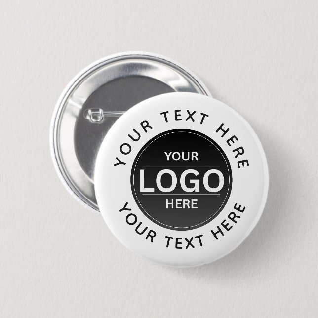 Custom Business Brand Logo 6 Cm Round Badge (Front & Back)