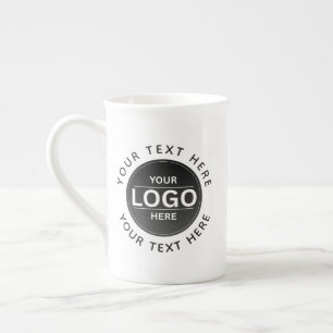 Custom Business Brand Logo Bone China Mug