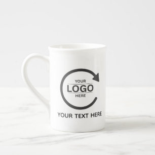 Custom Business Brand Logo Bone China Mug