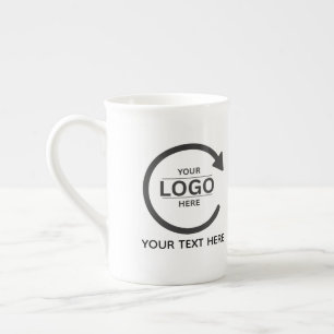Custom Business Brand Logo Bone China Mug