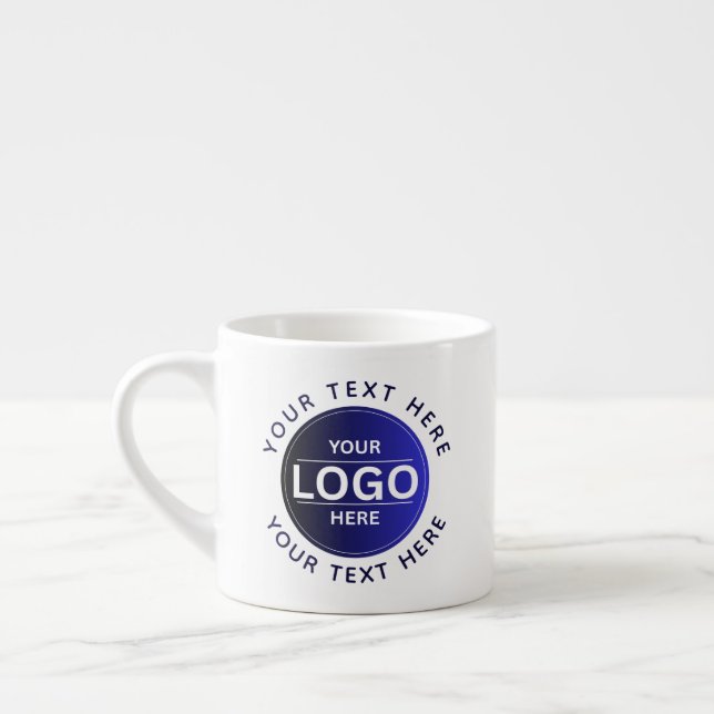 Custom Business Brand Logo Espresso Cup (Left)