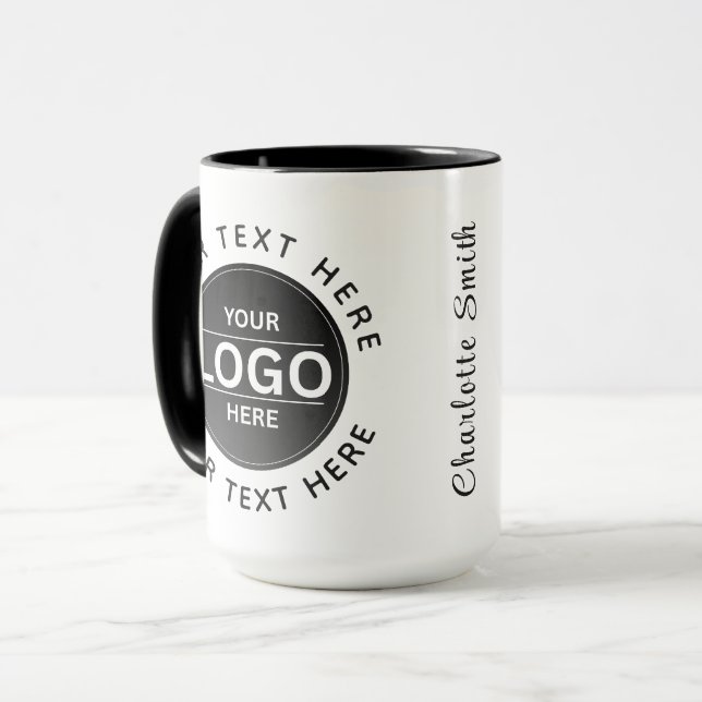 Custom Business Brand Logo Mug (Front Left)
