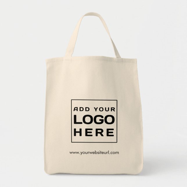 Custom Business Brand Logo Promotional Swag Tote Bag (Front)