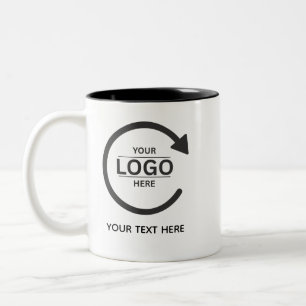 Custom Business Brand Logo Two-Tone Coffee Mug