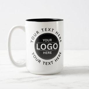 Custom Business Brand Logo Two-Tone Coffee Mug