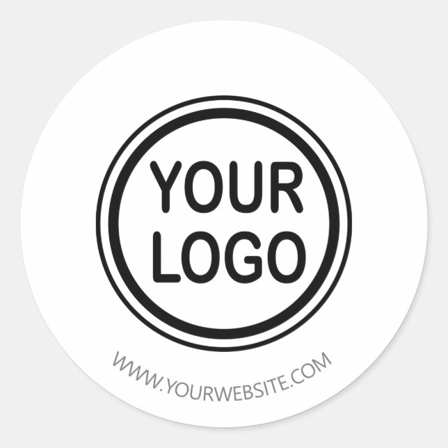 Custom Business Branding Logo Template Classic Rou Round Sticker (Front)