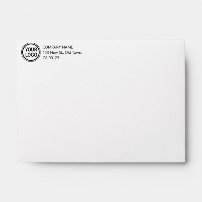 Custom Business Branding Logo Template Envelope (Front)