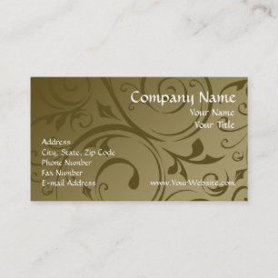 Custom Business Card, Chocolate Swirl Design Card