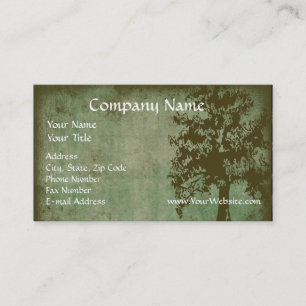Custom Business Card, Design Online Green Eco Tree Card
