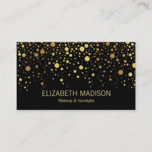 Custom Business Card - Gold Confetti