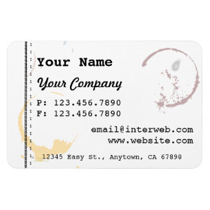 Custom Business Card Style Coffee Stain Magnets