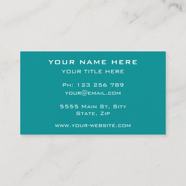 Custom Business Card Template Your Own Design (Back)