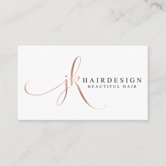 Custom Business Cards: JK Hair Design Business Card (Front)