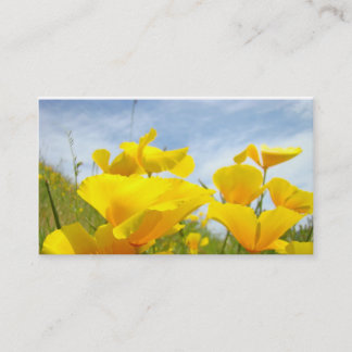 Custom Business Cards Orange Poppy Flowers