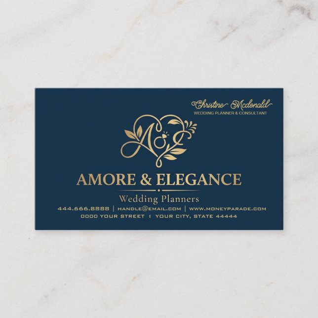 Custom Business Cards - Wedding Planner (Front)