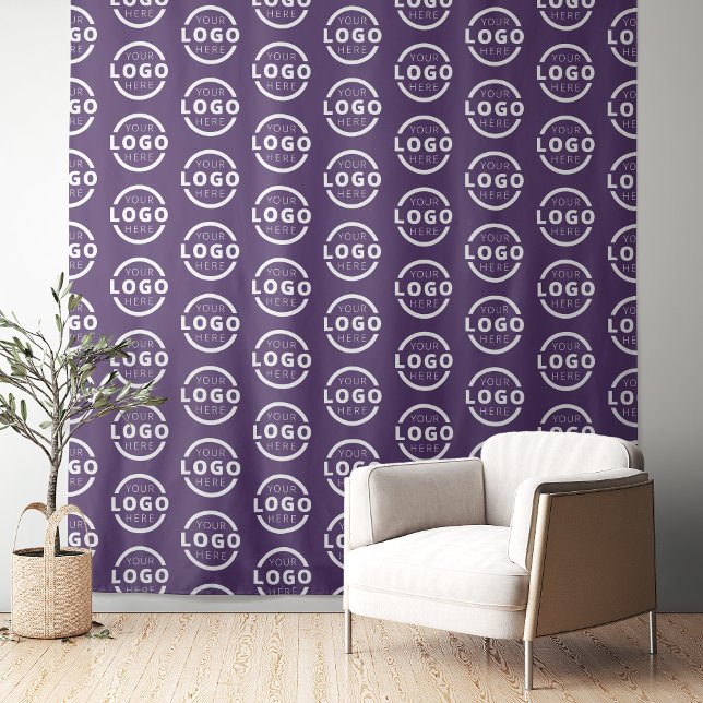 Custom Business Company Logo Backdrop Purple Tapestry (Creator Uploaded)