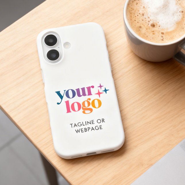 Custom Business Company Logo Custom Text Case-Mate iPhone Case (Customize with logo and text. Choose iPhone model and case style.)