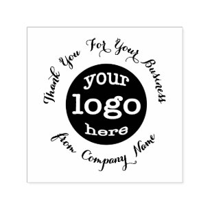 Custom Business Company Logo Elegant Thank You Self-inking Stamp