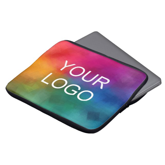 Custom Business Company Logo Here Modern Template Laptop Sleeve (Front Top)