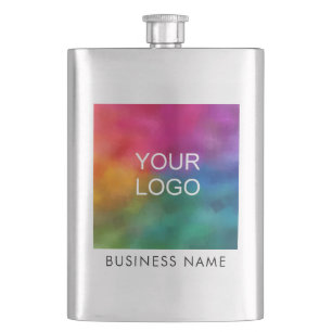 Custom Business Company Logo Here Template Best Hip Flask