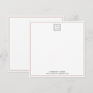 Custom Business Company Logo Maroon Square   Card