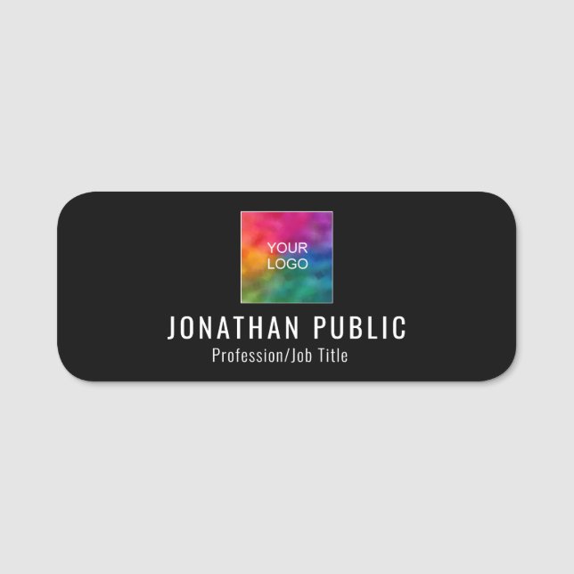 Custom Business Company Logo Name Here Tag (Front)