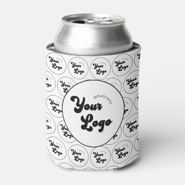 Custom Business Company Logo Pattern Promotional  Can Cooler (Can Front)