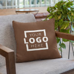 Custom Business Company Logo Promotional Branded Cushion<br><div class="desc">Easily personalise this trendy throw pillow with your own business logo. You can change the background colour to match your logo or corporate colours. Promotional pillows make a long lasting impression so they make great corporate gifts, giveaways, or souvenirs for clients, customers, and employees. They can also be used to...</div>