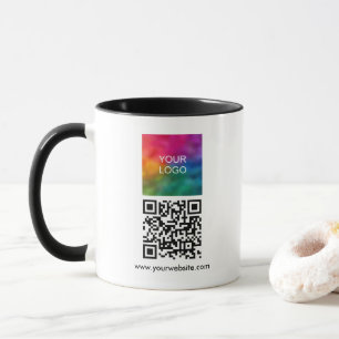 Custom Business Company Logo QR Code Combo Mug