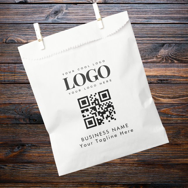 Custom Business Company Logo Qr Code Paper Bag (Creator Uploaded)