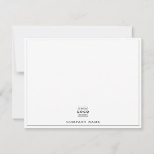 Custom Business Company Logo Sage Green Border Card