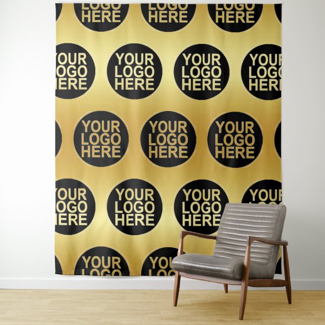 Custom Business Company Logo Tapestry (In Situ)