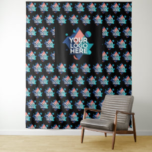 Custom Business Company Logo Tapestry