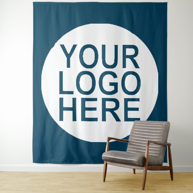 Custom Business Company Logo Tapestry (In Situ)