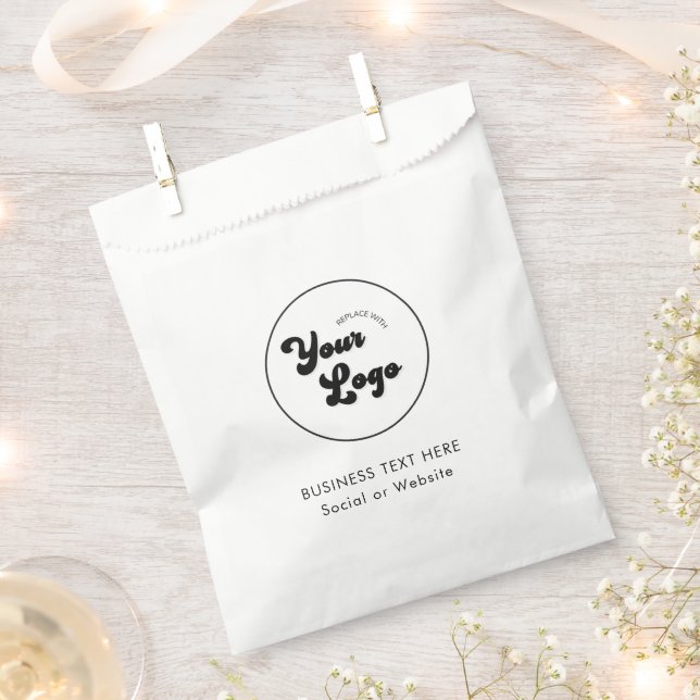 Custom Business Company Logo & Text Promotional    Favour Bag (Clipped)