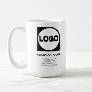 Custom Business Company Name & Logo Coffee Mug