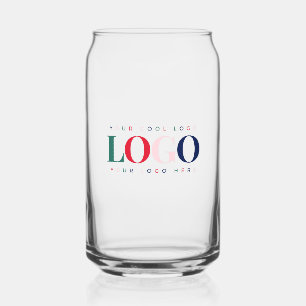 Custom Business Company Rectangle Colourful Logo Can Glass