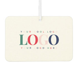 Custom Business Company Rectangle Logo Colourful Car Air Freshener
