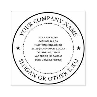 Custom Business Company Rubber Stamp
