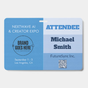 Custom Business Conference Expo Event Name Badge ID Badge
