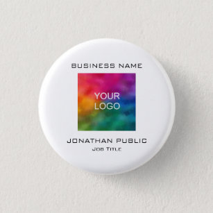 Custom Business Corporate Company Logo Text Round 3 Cm Round Badge