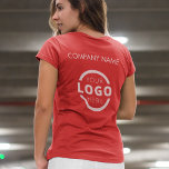Custom Business Corporate Logo Employee Uniform T-Shirt<br><div class="desc">Promote your business on your t-shirt, wherever you go. Create your own custom branded t-shirt with your own company logo. The print can be placed on the front, pocket area, and the back. Wearing promotional t-shirts with your business logo at trade shows and other corporate events help others recognise members...</div>
