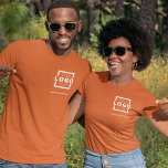 Custom Business Corporate Logo Employee Uniform T-Shirt<br><div class="desc">Promote your business on your t-shirt, wherever you go. Create your own custom branded t-shirt with your own company logo. The print can be placed on the front, pocket area, and the back. Wearing promotional t-shirts with your business logo at trade shows and other corporate events help others recognise members...</div>