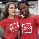 Custom Business Corporate Logo Employee Uniform T-Shirt<br><div class="desc">Promote your business on your t-shirt, wherever you go. Create your own custom branded t-shirt with your own company logo. The print can be placed on the front, pocket area, and the back. Wearing promotional t-shirts with your business logo at trade shows and other corporate events help others recognise members...</div>